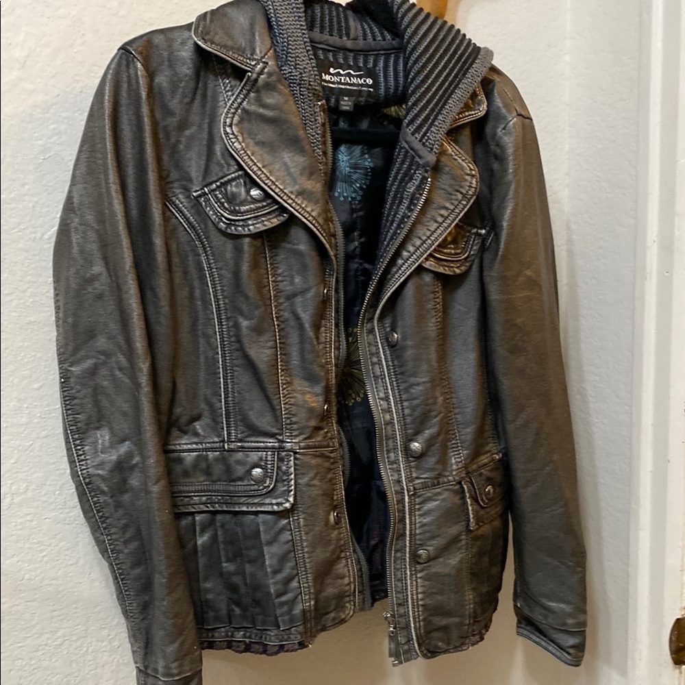 Women’s Black Faux Leather Jacket
